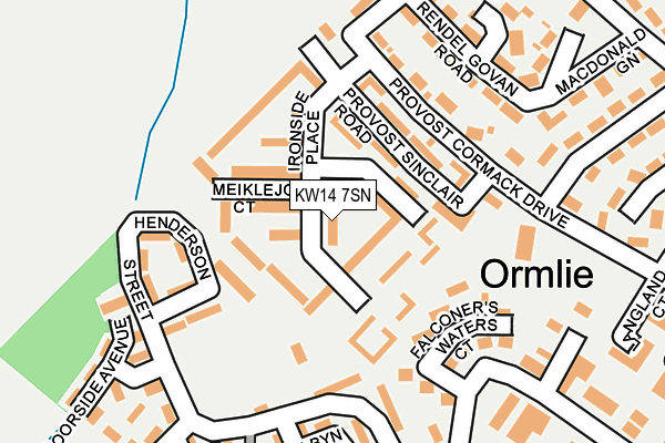 KW14 7SN map - OS OpenMap – Local (Ordnance Survey)