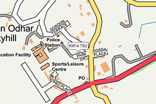 KW14 7SU map - OS OpenMap – Local (Ordnance Survey)