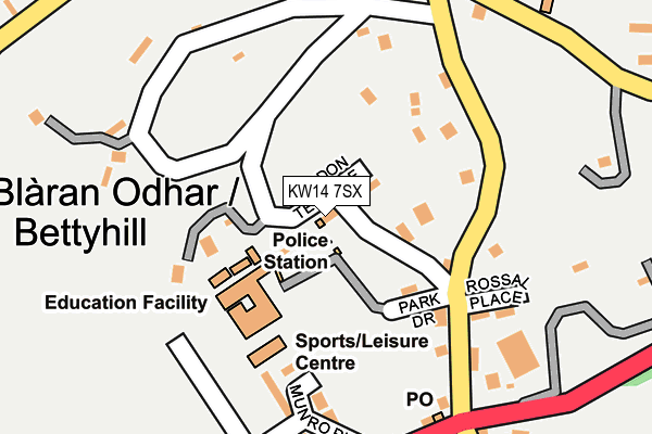 KW14 7SX map - OS OpenMap – Local (Ordnance Survey)
