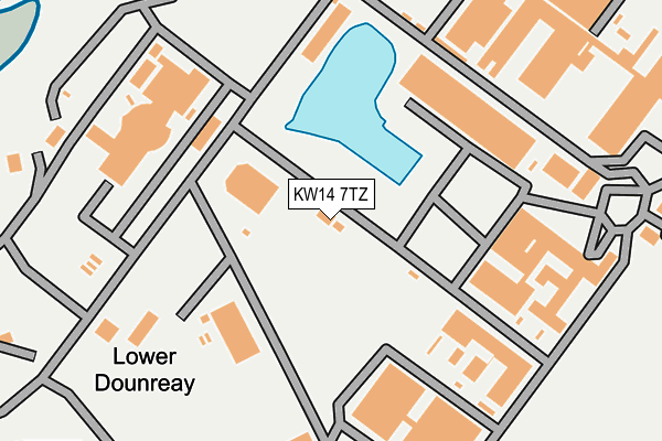 KW14 7TZ map - OS OpenMap – Local (Ordnance Survey)