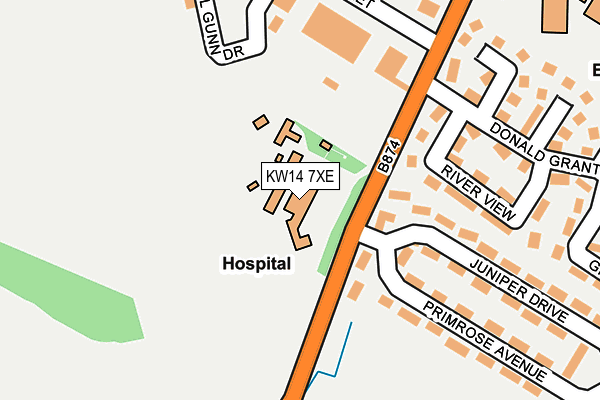 KW14 7XE map - OS OpenMap – Local (Ordnance Survey)