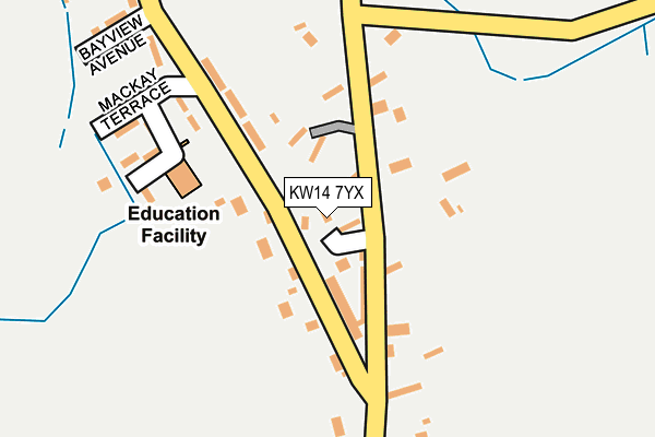 KW14 7YX map - OS OpenMap – Local (Ordnance Survey)