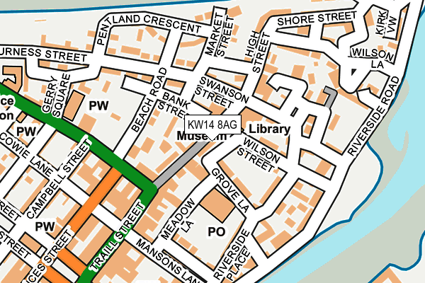 KW14 8AG map - OS OpenMap – Local (Ordnance Survey)