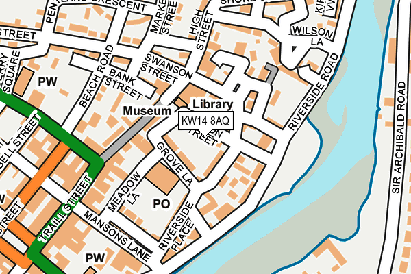 KW14 8AQ map - OS OpenMap – Local (Ordnance Survey)