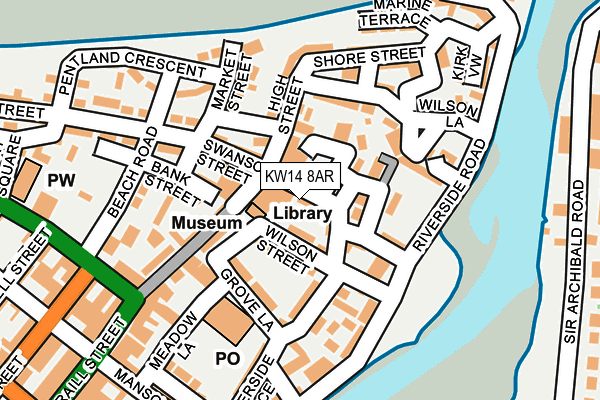 KW14 8AR map - OS OpenMap – Local (Ordnance Survey)