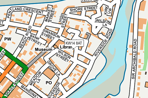 KW14 8AT map - OS OpenMap – Local (Ordnance Survey)