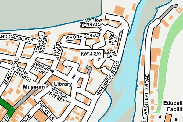 KW14 8AY map - OS OpenMap – Local (Ordnance Survey)