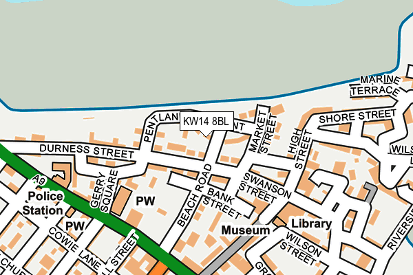 KW14 8BL map - OS OpenMap – Local (Ordnance Survey)