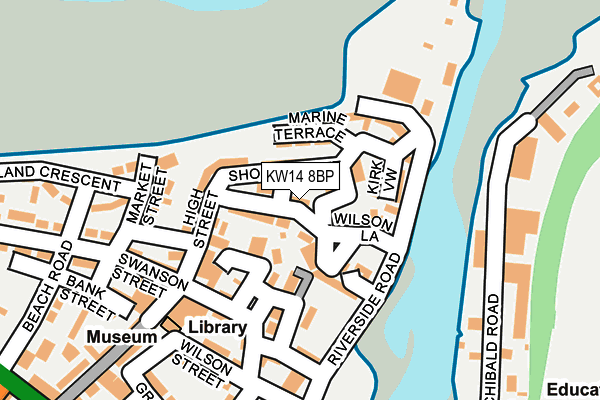 KW14 8BP map - OS OpenMap – Local (Ordnance Survey)