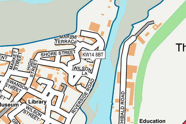 KW14 8BT map - OS OpenMap – Local (Ordnance Survey)