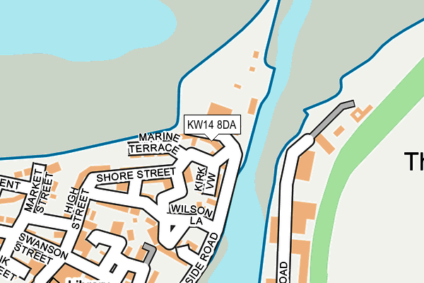 KW14 8DA map - OS OpenMap – Local (Ordnance Survey)