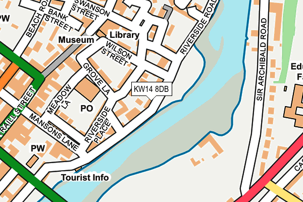 KW14 8DB map - OS OpenMap – Local (Ordnance Survey)
