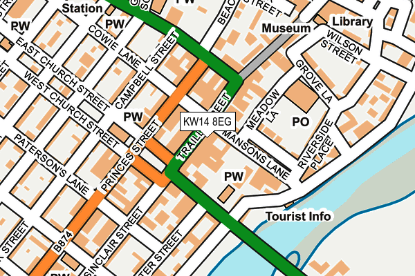 KW14 8EG map - OS OpenMap – Local (Ordnance Survey)