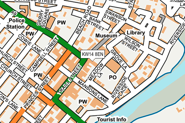 KW14 8EN map - OS OpenMap – Local (Ordnance Survey)