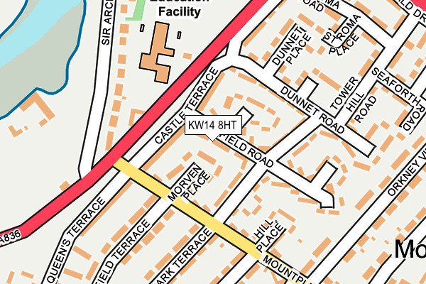 KW14 8HT map - OS OpenMap – Local (Ordnance Survey)