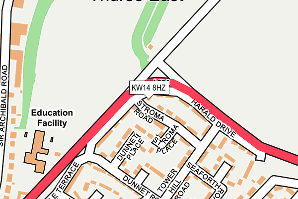 KW14 8HZ map - OS OpenMap – Local (Ordnance Survey)