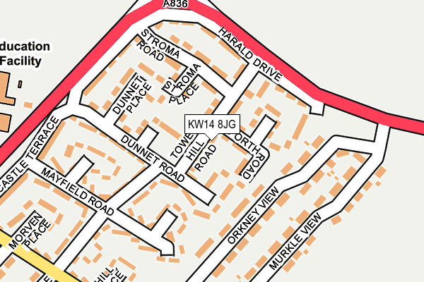 KW14 8JG map - OS OpenMap – Local (Ordnance Survey)