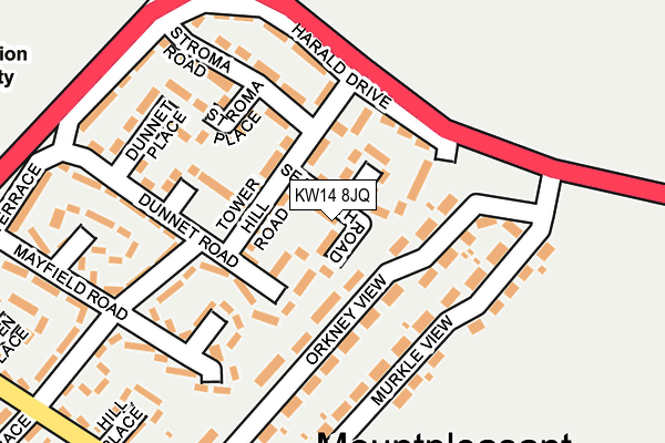 KW14 8JQ map - OS OpenMap – Local (Ordnance Survey)