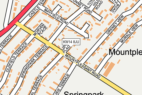 KW14 8JU map - OS OpenMap – Local (Ordnance Survey)