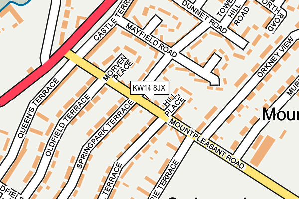 KW14 8JX map - OS OpenMap – Local (Ordnance Survey)