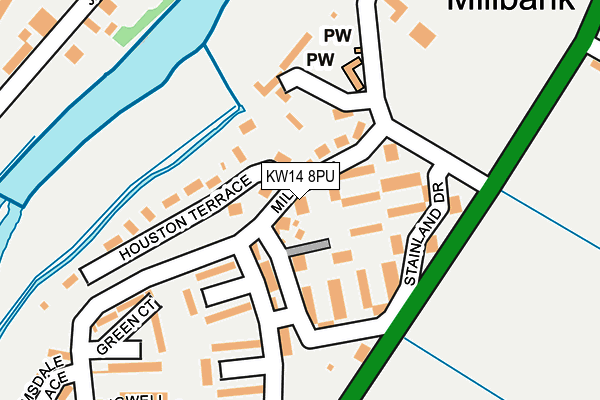 KW14 8PU map - OS OpenMap – Local (Ordnance Survey)