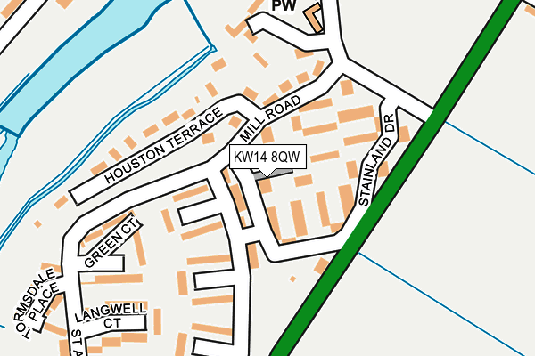 KW14 8QW map - OS OpenMap – Local (Ordnance Survey)