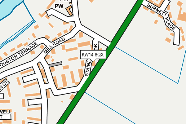 KW14 8QX map - OS OpenMap – Local (Ordnance Survey)