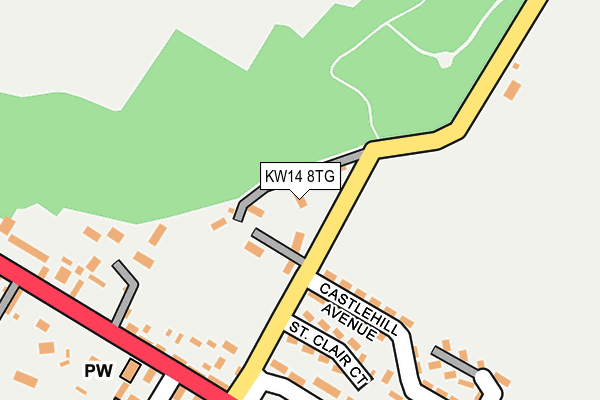 KW14 8TG map - OS OpenMap – Local (Ordnance Survey)
