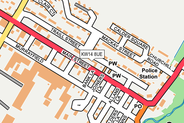 KW14 8UE map - OS OpenMap – Local (Ordnance Survey)