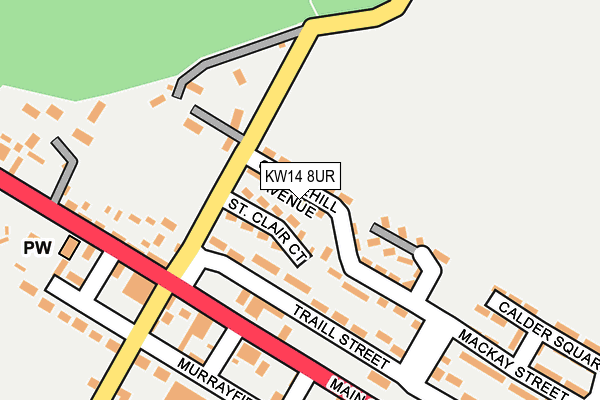 KW14 8UR map - OS OpenMap – Local (Ordnance Survey)