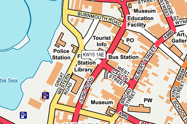KW15 1AE map - OS OpenMap – Local (Ordnance Survey)