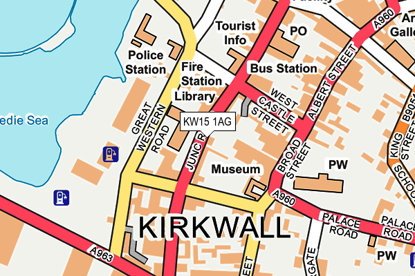 KW15 1AG map - OS OpenMap – Local (Ordnance Survey)