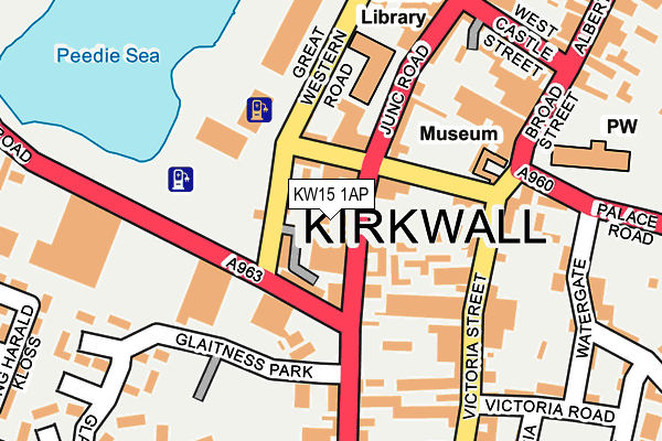 KW15 1AP map - OS OpenMap – Local (Ordnance Survey)