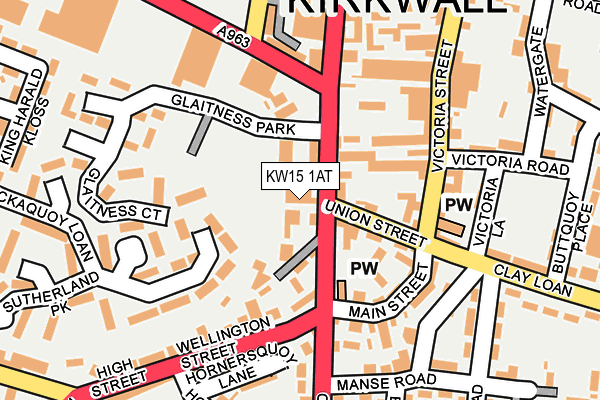 KW15 1AT map - OS OpenMap – Local (Ordnance Survey)