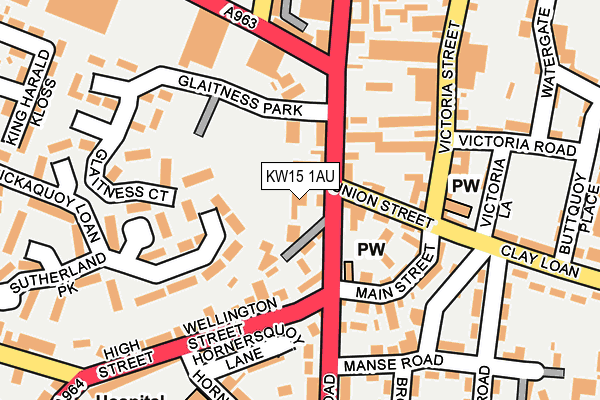 KW15 1AU map - OS OpenMap – Local (Ordnance Survey)