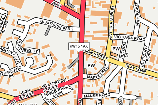 KW15 1AX map - OS OpenMap – Local (Ordnance Survey)