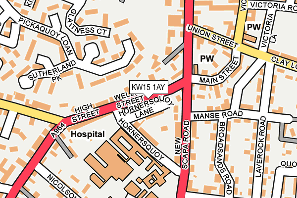 KW15 1AY map - OS OpenMap – Local (Ordnance Survey)
