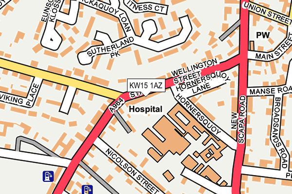 KW15 1AZ map - OS OpenMap – Local (Ordnance Survey)