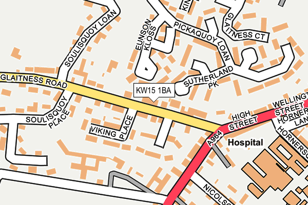 KW15 1BA map - OS OpenMap – Local (Ordnance Survey)