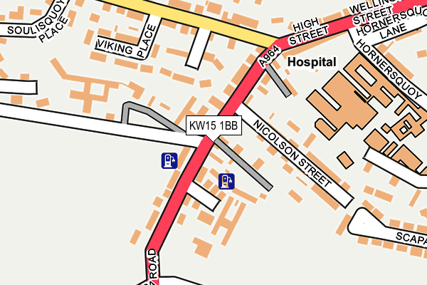 KW15 1BB map - OS OpenMap – Local (Ordnance Survey)