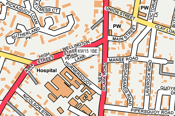 KW15 1BE map - OS OpenMap – Local (Ordnance Survey)