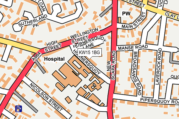 KW15 1BG map - OS OpenMap – Local (Ordnance Survey)