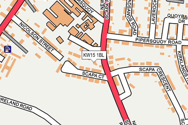 KW15 1BL map - OS OpenMap – Local (Ordnance Survey)