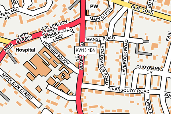 KW15 1BN map - OS OpenMap – Local (Ordnance Survey)