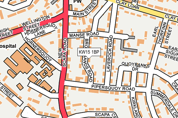 KW15 1BP map - OS OpenMap – Local (Ordnance Survey)
