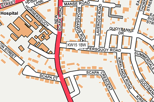 KW15 1BW map - OS OpenMap – Local (Ordnance Survey)