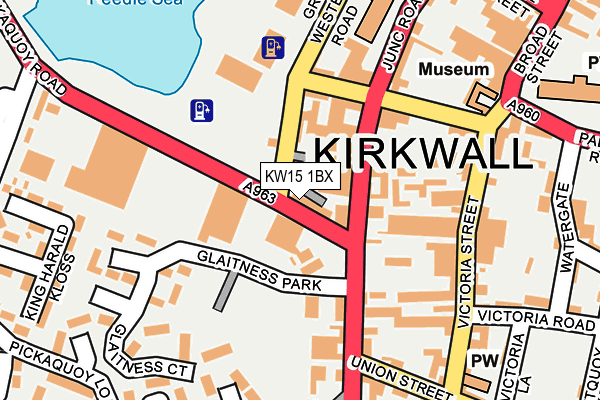 KW15 1BX map - OS OpenMap – Local (Ordnance Survey)
