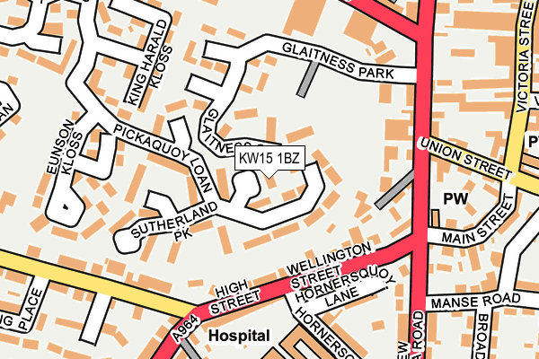 KW15 1BZ map - OS OpenMap – Local (Ordnance Survey)