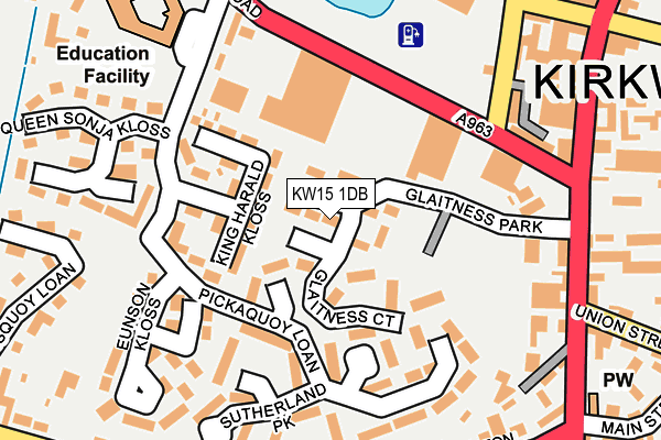 KW15 1DB map - OS OpenMap – Local (Ordnance Survey)