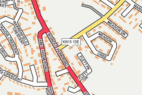 KW15 1DE map - OS OpenMap – Local (Ordnance Survey)